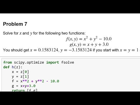 Python Symbolic and Numeric Solutions