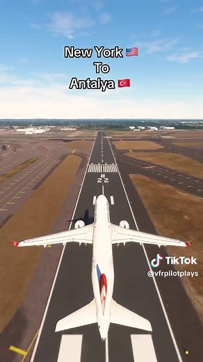 New York to Antalya Flight Sim Journey