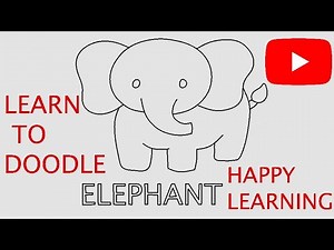 How to Draw a Cute Elephant – Easy for Kids!