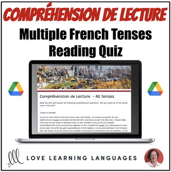 French Reading Comprehension Quiz - Multiple French Tenses