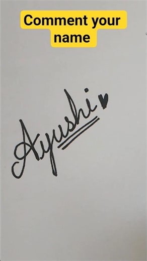 ✨ Cursive Name Art | Stylish Name Writing in Cursive | Calligraphy for Beginners #shorts #ayushi