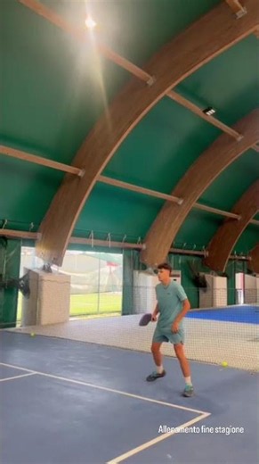 First two-handed backhand practice session