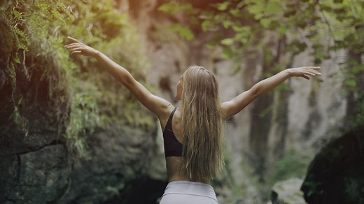 Happy young woman in the nature - Free Stock Video