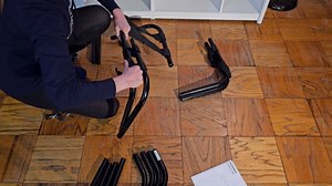 SONGMICS Luggage Rack for Guest Room, Set of 2 Suitcase Stands, Foldable Steel Frame, for Hotel, Bedroom, Holds up to 110 lb, 27.2 x 15 x 20.5 Inches, Slate Gray URLR001G02