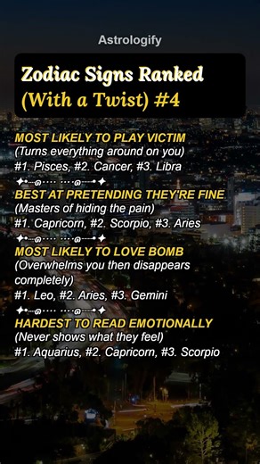 Zodiac Signs Ranked (With a Twist) #4 #zodiac #zodiacsigns #astrology #horoscope #tarot #astrologify