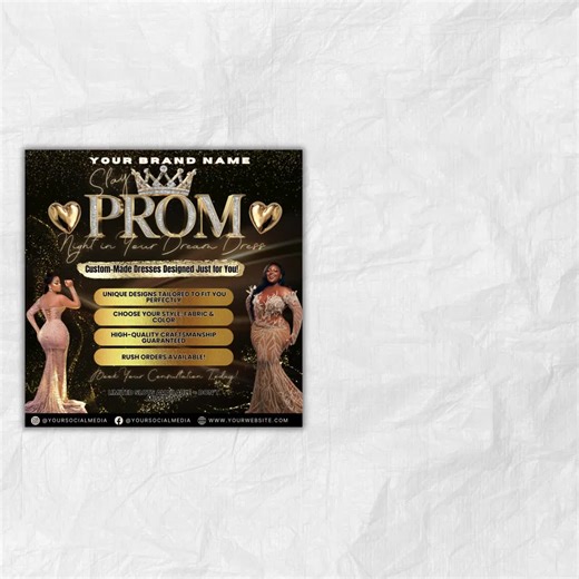 Prom Dress Flyer, Prom Flyer, Prom Flyer Template, Prom Dress Flyer Template ,prom Fashion Flyer,prom Party Celebration Flyer Canva Template - Etsy