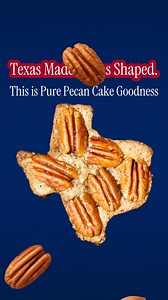 804K views · 2.8K reactions | A Little Taste of Texas in Every Bite Crispy edges like a skillet brownie. Buttery-soft center that melts in your mouth. And shaped like the Lone Star State, of course. 鸞 Each pecan cake is baked by hand in Texas with real ingredients and plenty of love. Choose from Butter Toffee, Chopped, or Halves Pecan—and get two, because one’s never enough.   Tap the ad to see all the details and pick your flavors! | Texas Pecan Cakes | Facebook