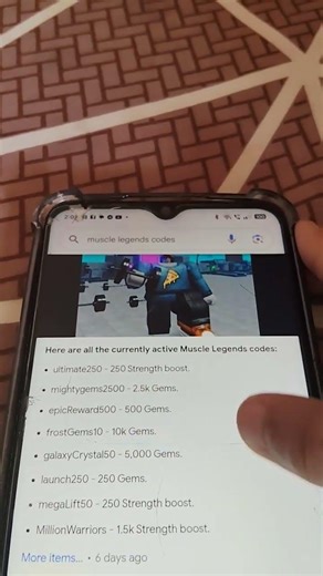 all codes in muscle legend