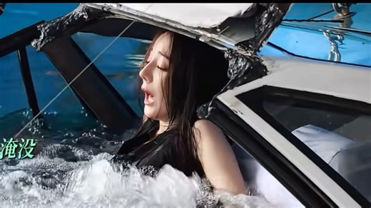 《枭起青壤》迪丽热巴花絮：水下沉车戏，浸在水里一遍遍拍摄，力求做到最好。