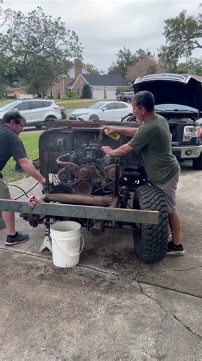 Project 1955 Willys Jeep M170 Engine Startup #willys #willysm170 #willysjeep