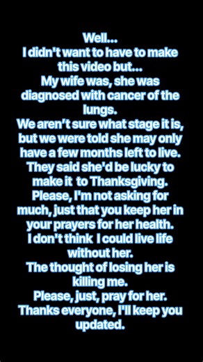 Please, pray for my wife.#cancer #Health #Prayer #Wife #jesus #jesuschrist #christianity