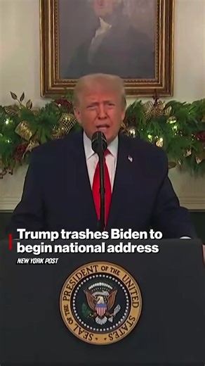 President Trump came out swinging against his predecessor, former President Joe Biden, in his address to the nation while touting the progress he's made over the past year.