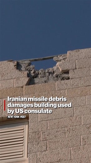 Damage to Residential Building After Missile Interception