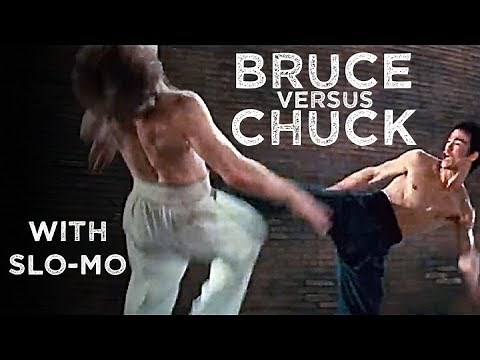 Bruce Lee versus Chuck Norris from 'The Way of the Dragon' with Slo-Mo.