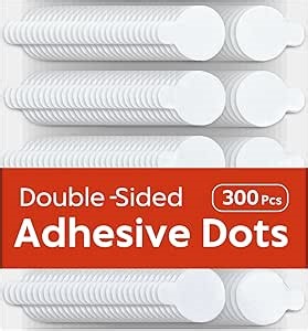 JIEHENG 300Pcs Double Sided Dot Stickers Removable,0.8" Adhesive Putty Stickers,Adhesive Dots,Anti-Slip, Ideal for Scrapbook, Crafts & DIY(300, 20mm)