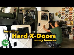 Humvee fiberglass X doors installation