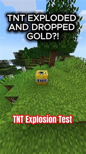I TESTED TNT THAT MAKES GOLD! 😱 #minecraftshorts