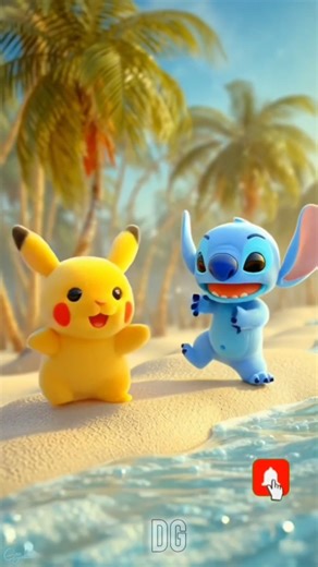 Stitch & Pikachu Dancing 💃⚡