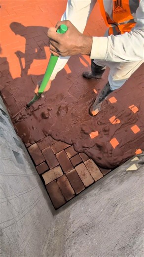 Satisfying Roof Tile Waterproofing Work | Traditional Mud Technique#shorts