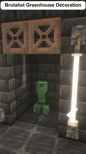 Brutalist Greenhouse – Decoration & Final Details 🌱 | Part 2 #shorts #minecraft