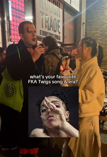 when @FKA twigs’ Grammy-winning album, Eusexua (or “Eczua”, if you’re Darren Criss), came out last year, we asked Twiglets queuing for her signing at @roughtradeofficial a very tough question: what’s their favourite Twigs song and era? let us know your faves follow FKA Twigs and Rough Trade East on DICE to be the first to know about new signings, intimate gigs, exclusive album previews and many more events