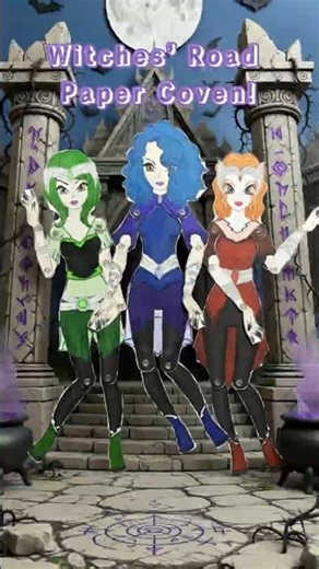 Articulated Paper Witches That Actually Move #papercraft #satisfying #diy