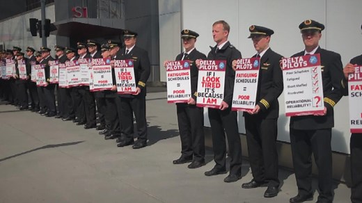 Delta pilots to picket at Sea-Tac Airport over schedules causing 'fatiguing trips'