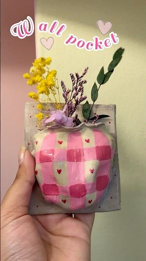 DAY 6 Of CLAY SERIES| wall pocket DIY #diy #craft #claycraft #artandcraft #ytshorts #viralshorts