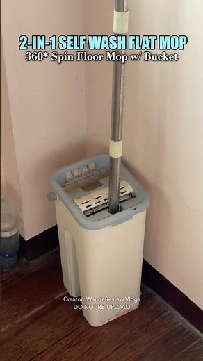 2-in-1 Self-Wash Flat Mop with Bucket | 360° Spin Squeeze Dry Floor Cleaner #ShopeeTagToWin