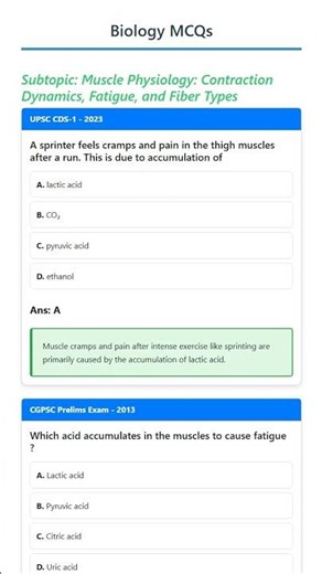 Muscle Physiology: Contraction Dynamics, Fatigue, and Fiber Types