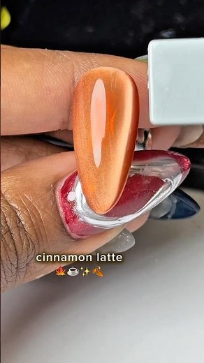 the PERFECT fall nails 🍁☕️✨🍂 #cateyenails #fallnails #nailtutorial #diynails #simplenails #nails
