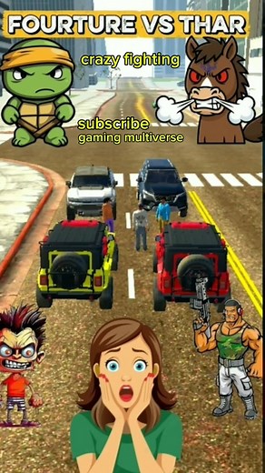 THAR VS FORTUNER 🔥🤣 FUNNY VIDEO || INDIAN BIKE DRIVING 3D || #shorts #gta #viralvideo #gaming