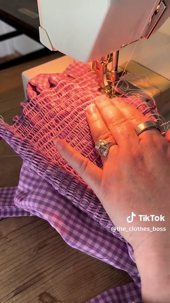 How to sew in shirring pieces. Check my pinned video for how to sew shirring #sewingtiktok #sewistsoftiktok #howtosew #sewingfyp #seamstress #tailor #sewing #shirring #fabricmanipulation