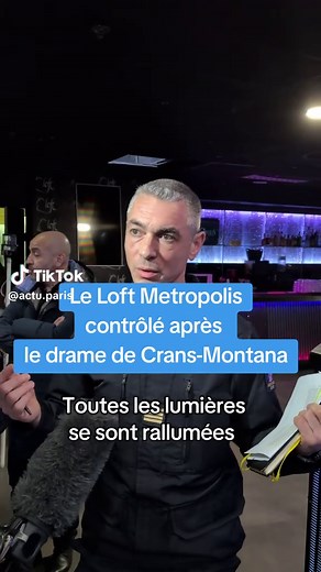 La plus grande boîte de nuit d'#IledeFrance , le Loft Metropolis à Rungis, a fait l'objet d'un contrôle de la préfecture du #ValdeMarne après le drame de Crans-Montana où un incendie a fait 41 morts dans un bar. #FYP #Pompiers