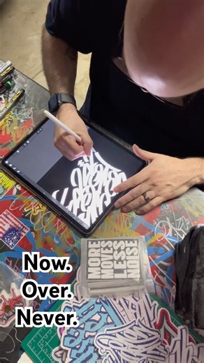 “Now Over Never”✍🏽 #stickers #graffiti #lettering #procreate