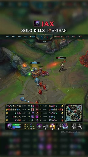 Jax SOLO KILLS Akshan | NA Master Patch 26.18 #shorts