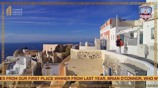 1.2K views · 34 reactions | The GUFC Christmas Raffle is back again for 2022!  Congrats to 2021's main prize winner, Brian O'Connor who won a Five-Star holiday to Greece and sent in some videos!  Thanks to everyone who got involved last year, you can get your tickets for 2022 below!  https://galwayunitedfc.ie/product/gufc-academy-christmas-raffle-tickets-2022/ | Galway United F.C. | Facebook