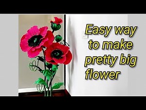 Easy way to make pretty poppy flower