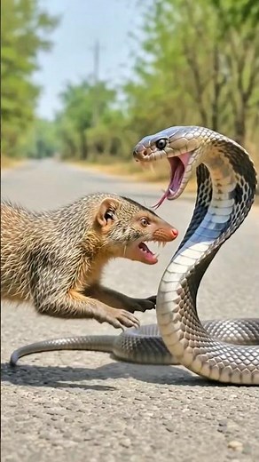 Mongoose vs King Cobra: Who Survives This Deadly Faceoff? 🐍🇺🇸 #usa #shorts