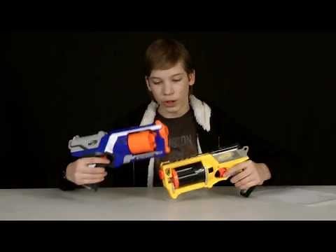 Nerf Elite Strongarm vs Maverick REV-6 Comparison and Shooting