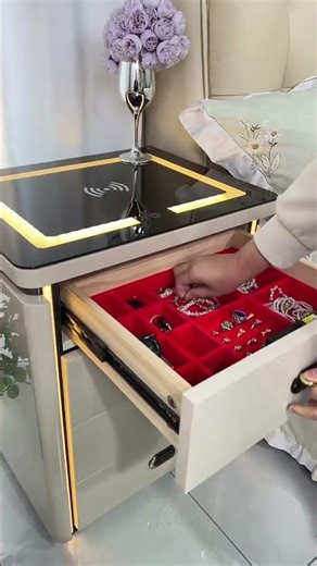 Smart bedside table for easy and convenient nights #smartbedside #bedroom #shortsfeed