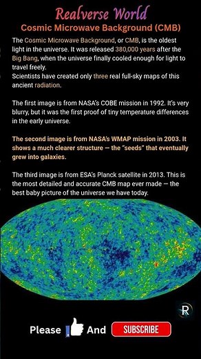 The Universe’s Baby Picture Explained in 30 Seconds | Real CMB Images (COBE, WMAP, Planck) #space