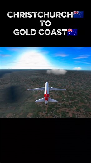 Christchurch to Gold Coast 🇦🇺 Flight | Smooth Journey & Landing #shorts #viral #aviation
