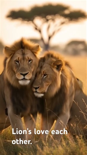 LIONS LOVE EACH OTHER ❤️#lion #lionking #animals #wildlife #viral #video#viralai #DreamScreenAI