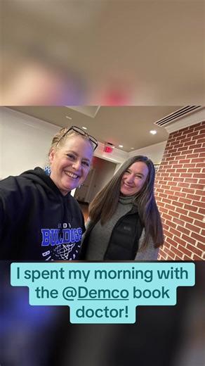 I spent my morning with the @Demco #bookdoctor! I always learn #somethingnew! I came back to school and immediately started covering #books! Thank you, #NWGA RESA for having her come teach us again! #schoollibrarian