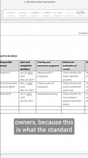 Who Owns the Risk Treatment Plan in ISO 27001?