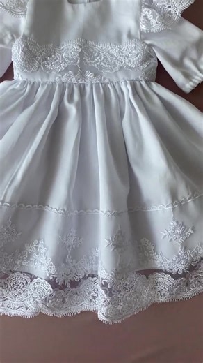 White Lace Baptism Dress: Cotton Christening Gown - Etsy