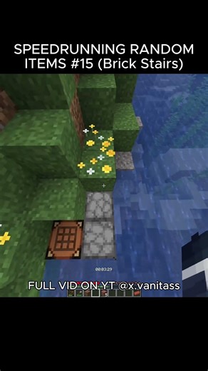 Speedrunning Random Minecraft Items 15: Brick Stairs! #minecraft #minecraftshorts