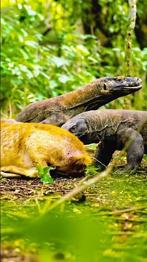 Komodo Dragon: World’s Deadliest Lizard 🦎 | Venomous Hunter #Shorts #wildlife #tiger
