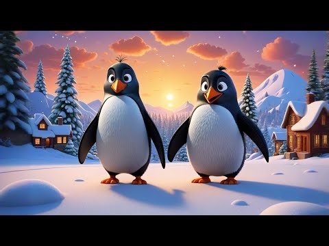 Little Penguins Go Waddle Waddle | Fun Penguin Song for Kids | Action Nursery Rhyme